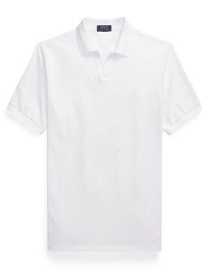 Piqué-Poloshirt mit V-Ausschnitt in Stretch-Qualität