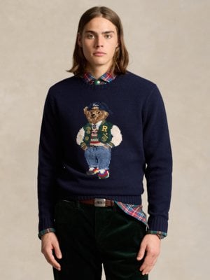 Pullover mit Polo-Bear-Stickerei und Kaschmiranteil