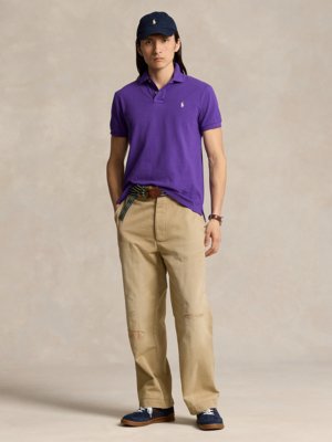 Poloshirt in Piqué-Qualität, Custom Slim Fit