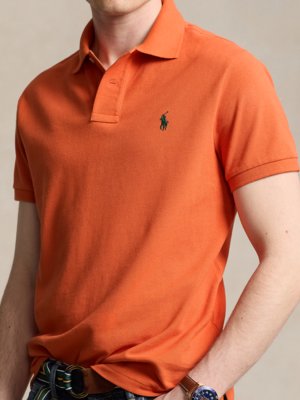 Piqué-Poloshirt aus Baumwolle, Custom Slim Fit