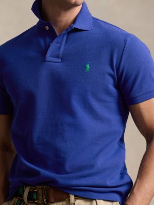 Piqué-Poloshirt aus Baumwolle, Custom Slim Fit