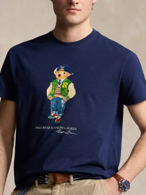 T-Shirt-mit-Polo-Bear-Print,-Classic-Fit