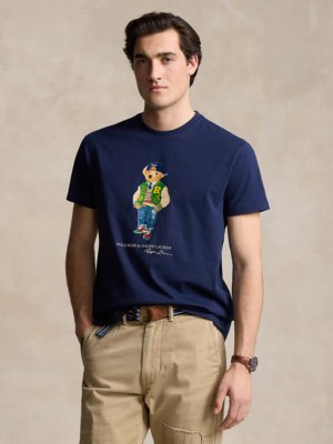 T-Shirt-mit-Polo-Bear-Print,-Classic-Fit