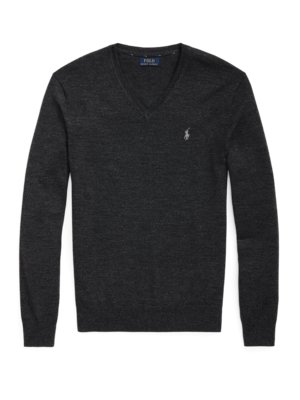 Pullover aus waschbarer Merinowolle, Slim Fit