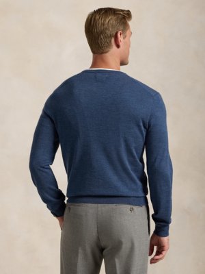 Pullover aus waschbarer Merinowolle, Slim Fit