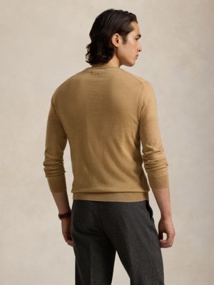 Pullover aus waschbarer Merinowolle, Slim Fit