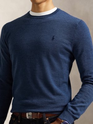 Leichter Pullover aus Merinowolle, Slim Fit