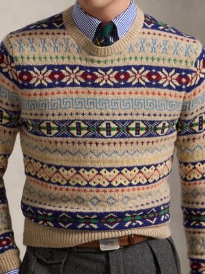 Pullover aus Wollgemisch mit Fair Isle-Muster