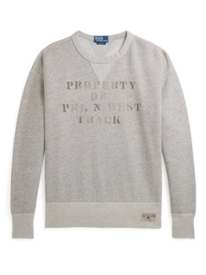 Vintage Sweatshirt mit Letter-Print und Fleece-Innenseite