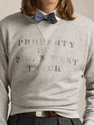 Vintage Sweatshirt mit Letter-Print und Fleece-Innenseite