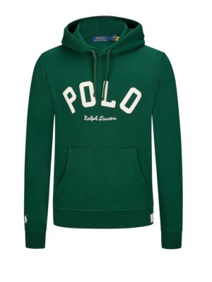 Hoodie mit aufgenähtem Label-Schriftzug