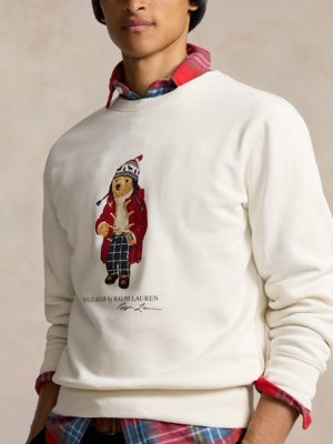 Sweatshirt mit Polo-Bear-Frontprint aus einem Baumwollgemisch