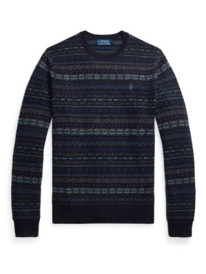 Pullover aus Wolle mit Norweger-Muster