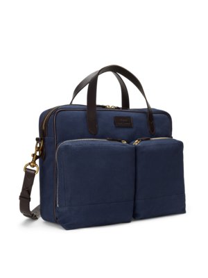 Business-Tasche aus Segeltuch mit Leder-Details