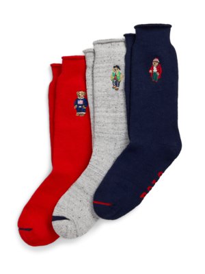 3er Pack Socken in Strick-Qualität mit Polo-Bear