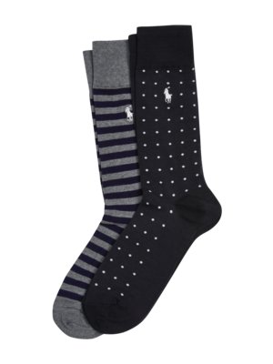 2er Pack Socken mit Polka Dots und Streifen
