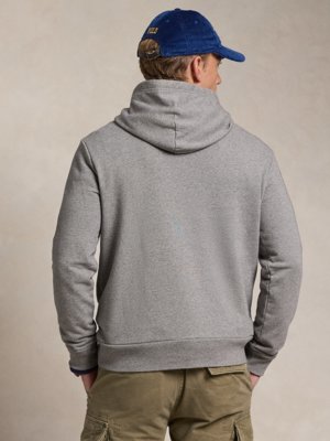 Softer Hoodie mit kleiner Poloreiter-Stickerei