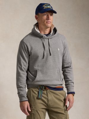 Softer Hoodie mit kleiner Poloreiter-Stickerei