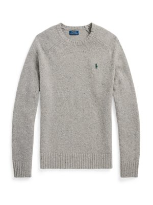 Pullover aus einem Wollgemisch mit Seidenanteil