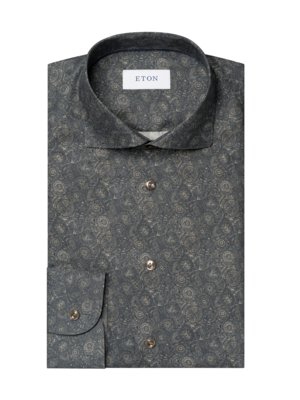 Signature Twill Hemd mit floralem Print, Contemporary Fit