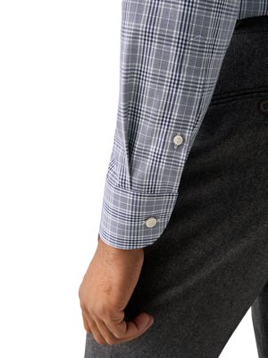 Twill-Hemd mit Glencheck-Muster, Slim