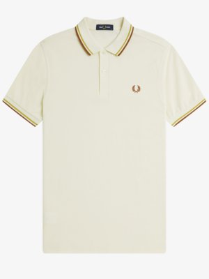 Poloshirt mit Logo-Stickerei und Kontrastbündchen