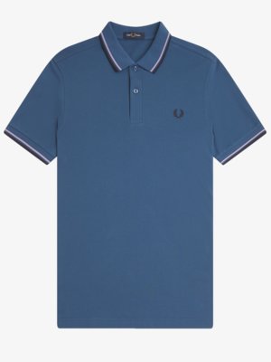 Poloshirt mit Logo-Stickerei und Kontrastbündchen