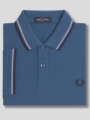 Poloshirt mit Logo-Stickerei und Kontrastbündchen