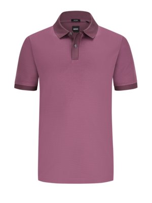 Poloshirt aus merzerisierter Baumwolle mit feinem Muster