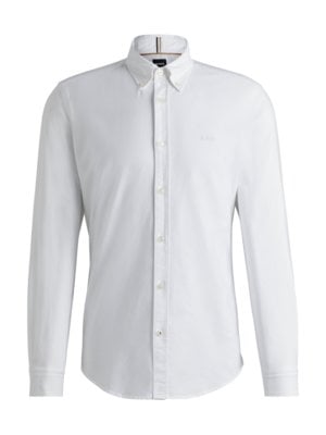 Oxfordhemd mit Label-Stickerei, Slim Fit