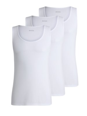 3er Pack Tank Tops aus Baumwolle, BOSS ONE 