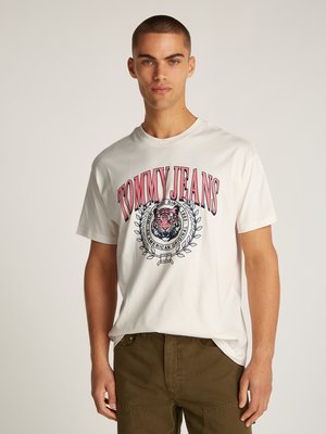 T-Shirt mit Label-Print und Tiger-Motiv