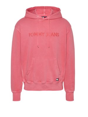 Hoodie mit gesticktem Label-Schriftzug