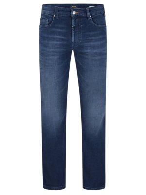 Softe Jeans in dezenter Used-Optik, Straight Fit