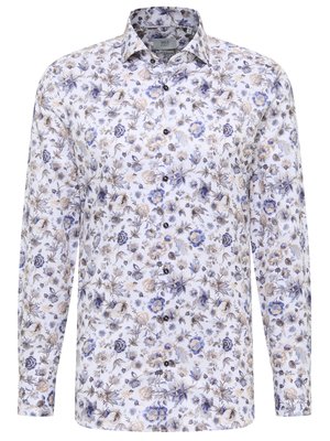 Hemd in Vollzwirn-Qualität mit floralem Allover-Print, Slim Fit