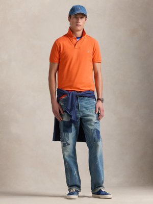 Poloshirt in Piqué-Qualität, Custom Slim Fit