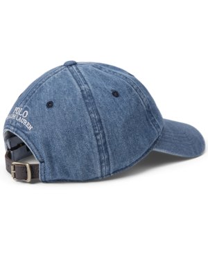 Cap in Denim-Qualität aus Baumwolle mit Logo-Stickerei