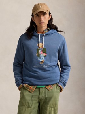 Hoodie aus einem Baumwollgemisch mit Polo-Bear-Print