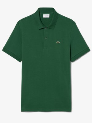 Glattes Jersey-Poloshirt mit Krokodil-Aufnäher, Regular Fit