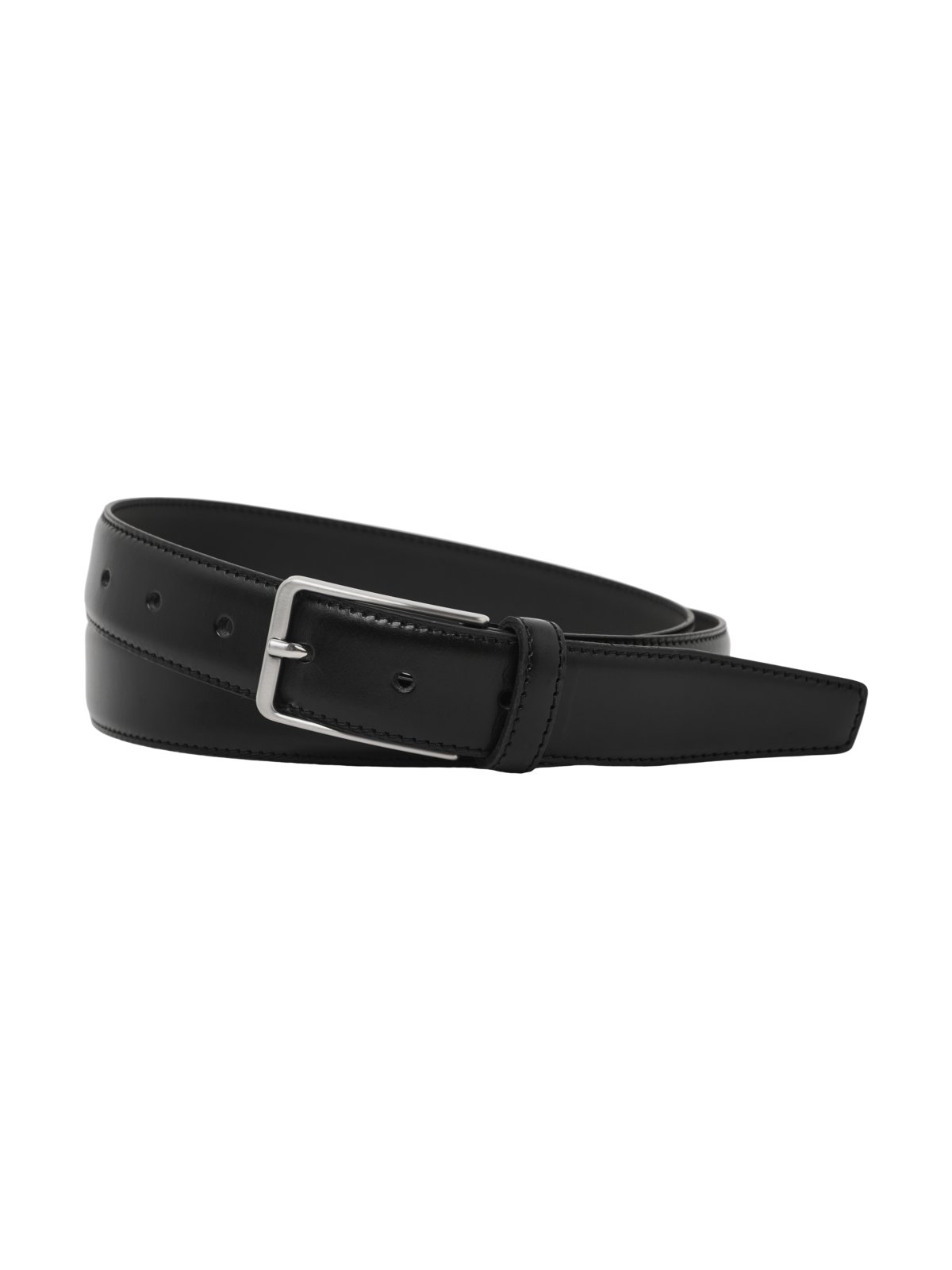 Schuhe & Handwerk Zweilagiger Ledergürtel mit polierter Metallschließe in 110