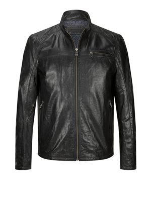 Leichte Lederjacke in Biker-Optik