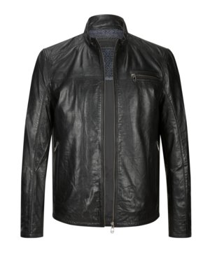 Leichte Lederjacke in Biker-Optik