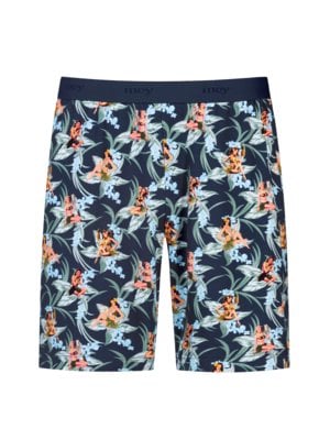 Pyjama-Shorts mit Allover-Print und Stretchanteil