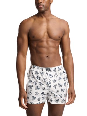 3er Pack Boxershorts aus Baumwolle mit Label-Aufnäher