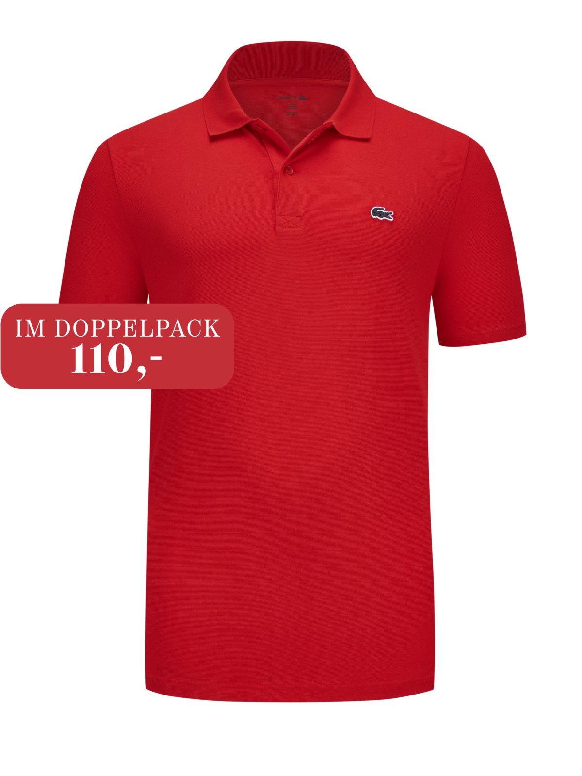 Lacoste Stretch-Poloshirt Waffelpiqué DH5522 mit Krokodil-Stickerei, Regular Fit in M