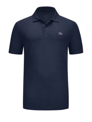 Stretch-Poloshirt Waffelpiqué DH5522 mit Krokodil-Stickerei, Regular Fit
