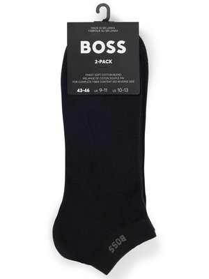 2er Pack Sneakersocken mit Stretchanteil und Label-Schriftzug