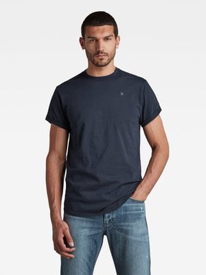 Leichtes T-Shirt mit abgerundetem Saum und Label-Print