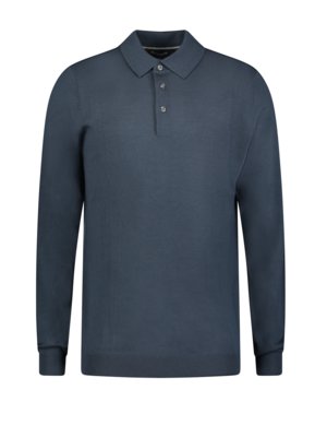 Langarm-Poloshirt in Feinstrick-Qualität