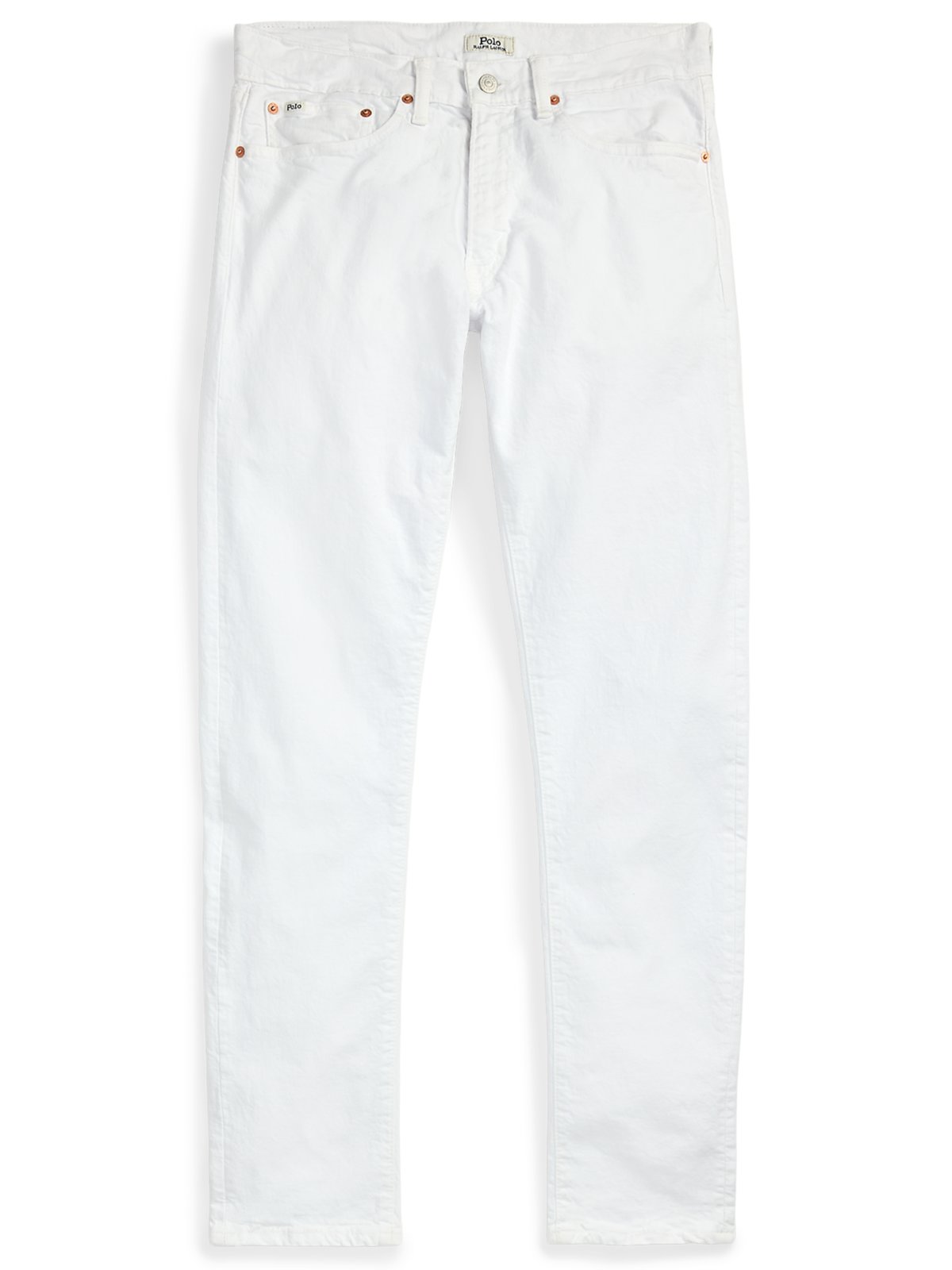 Polo Ralph Lauren Weiße Low Stretch-Jeans The Sullivan mit Poloreiter-Stickerei, Slim in 38/32